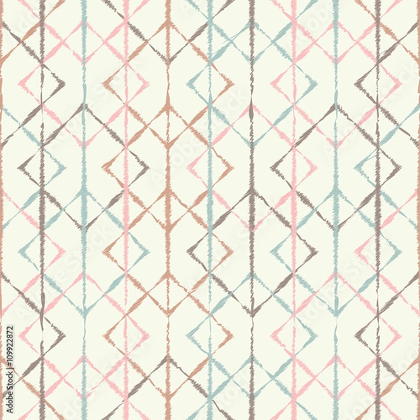 Fototapeta Ethnic boho seamless pattern. Print. Repeating background. Cloth design, wallpaper.