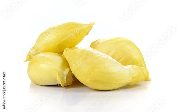 Obraz Durian, król owoców na białym tle.