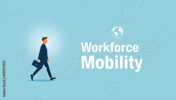 Fototapeta Workforce Mobility - Remote work and global worforce