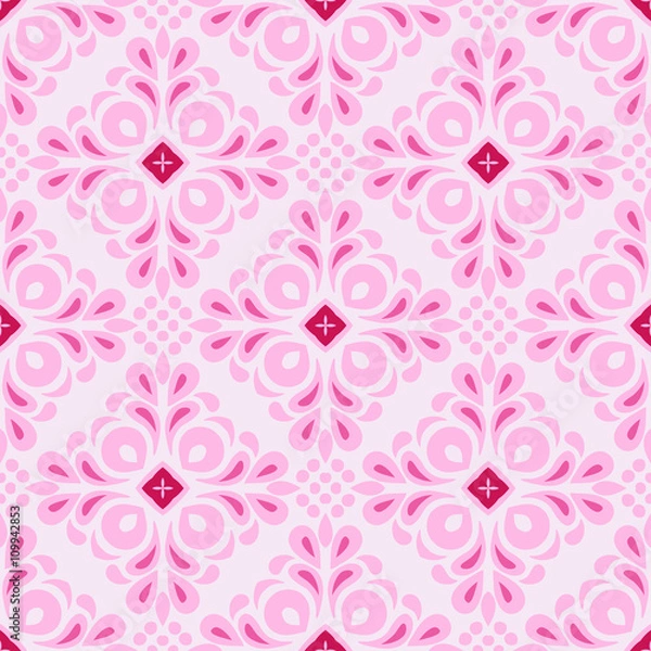 Fototapeta pink Seamless tiled pattern vector 