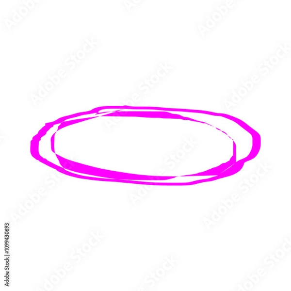 Obraz Circle Doodle hand drawn vector