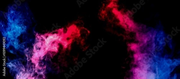 Obraz red and blue smoke abstract background illustration 
