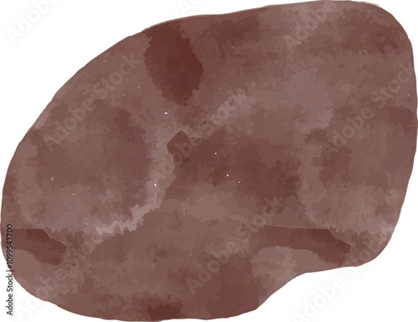 Obraz Abstract Brown Shape watercolor Illustration 