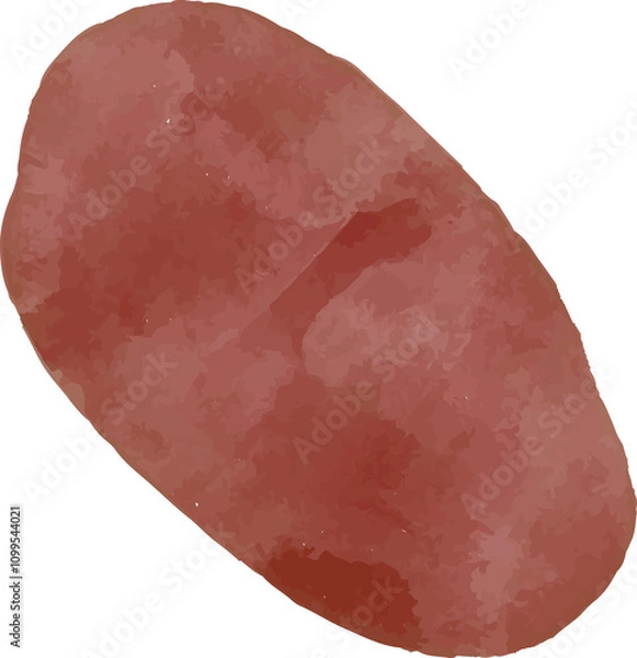 Obraz Abstract Brown Shape watercolor Illustration 