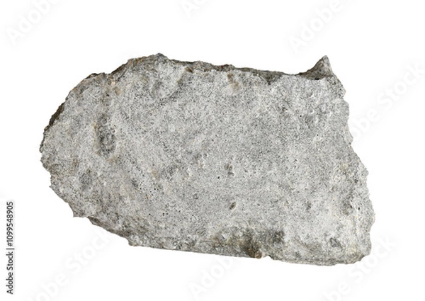 Obraz Cement stone, piece of concrete isolated on white, clipping path, PNG