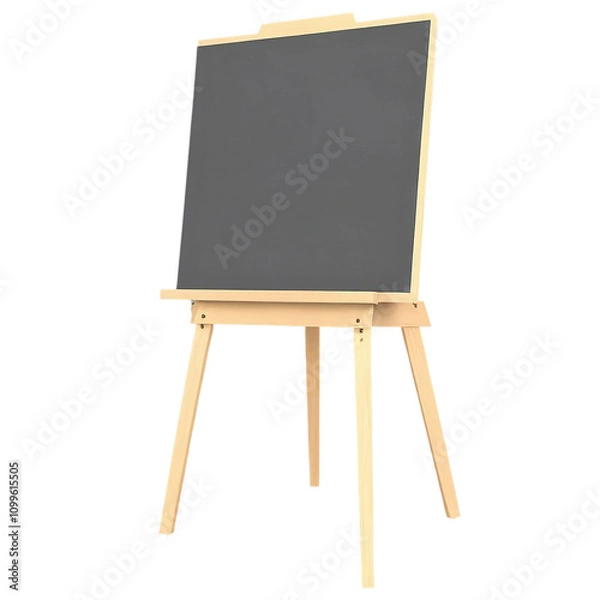 Fototapeta Blank blackboard with chalk