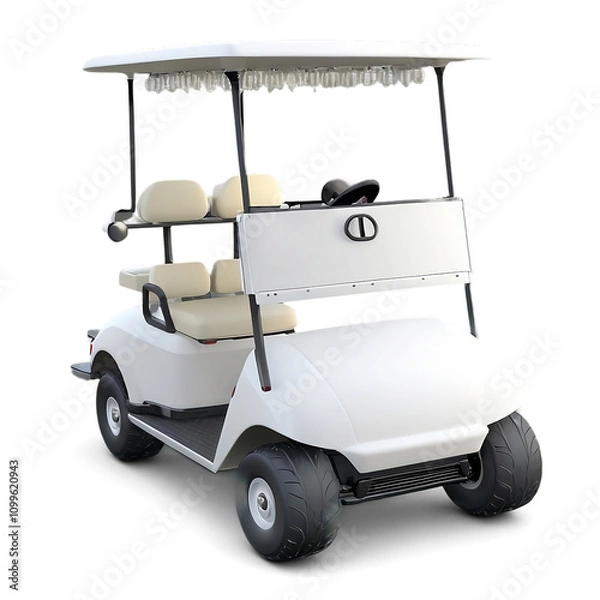 Obraz White Golf car