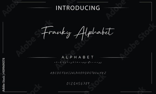 Fototapeta signature Font Calligraphy Logotype Script Brush Font Type Font lettering handwritten