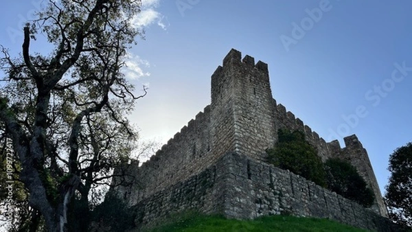 Obraz medieval castle on a blue sky background