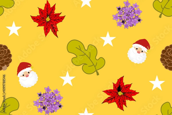 Fototapeta Wallpaper in a cute style Christmas Tree Theme. Seamless Christmas pattern.
Merry Christmas vintage ethnic seamless pattern and beautiful patterns, is used for carpets,curtains