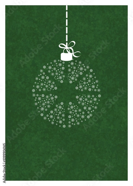 Fototapeta Merry Christmas and Happy New Year greeting card set. Modern beautiful Xmas design with typography, balls, pattern, snowflakes, Christmas tree branches. Minimalism art banner, poster, cover templates
