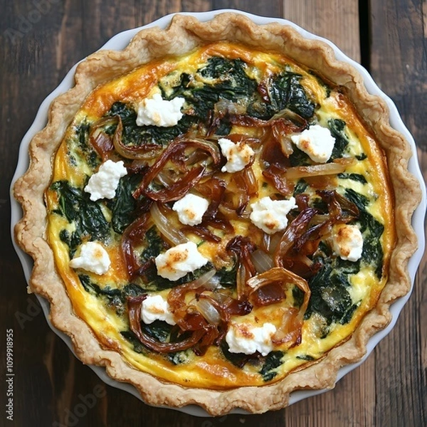 Obraz spinach and quiche