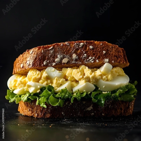 Obraz hamburger on black background