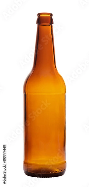Obraz Empty beer bottle isolated on white