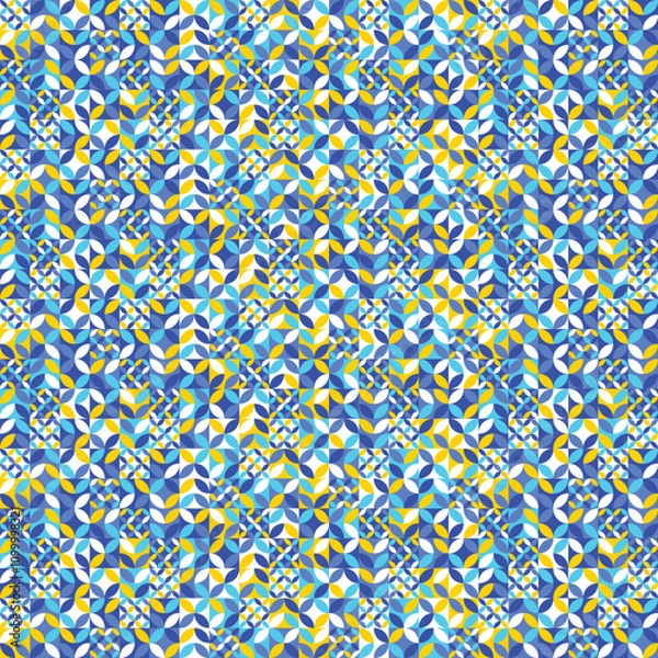 Fototapeta Colourful abstract pattern. Geometric background. Bauhaus style. Vector illustration