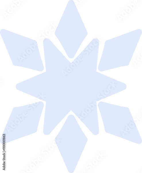 Obraz blue snowflake