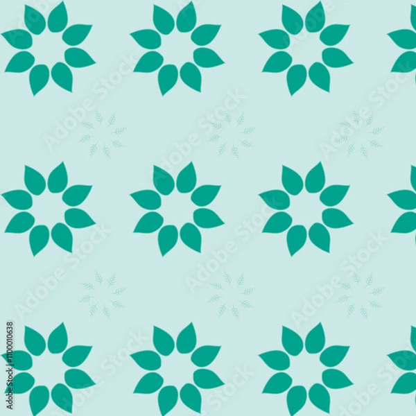 Fototapeta floral vector illustration seamless repeat pattern