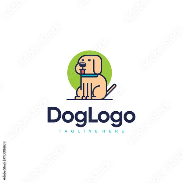 Obraz Cute dog logo EPS vector template