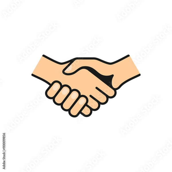 Obraz Hand Shake EPS Vector Template