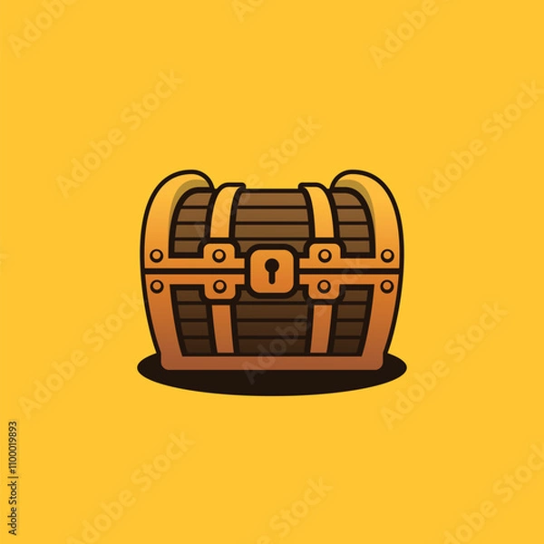 Obraz Golden Chest EPS Vector Illustration