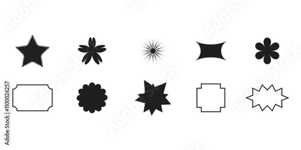 Fototapeta Geometric and abstract element with different shape for illustration, label and advertising