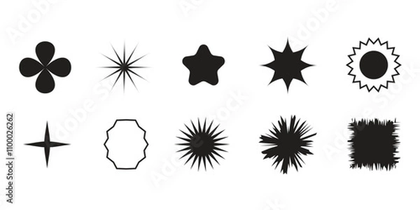 Fototapeta Geometric and abstract element with different shape for illustration, label and advertising