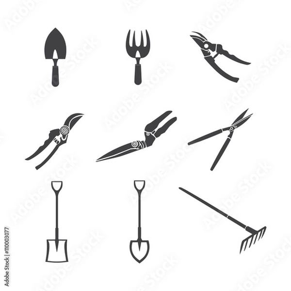 Obraz Gardening tools isolate on white