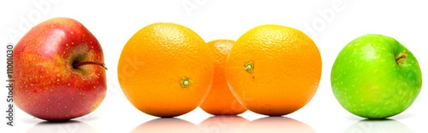 Obraz apples and ripe oranges