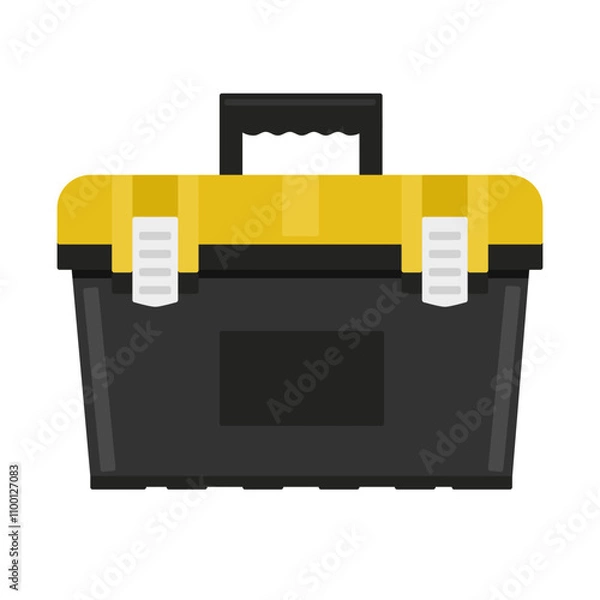 Obraz plastic large tool box with yellow lid