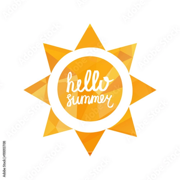 Fototapeta Hello Summer Lettering