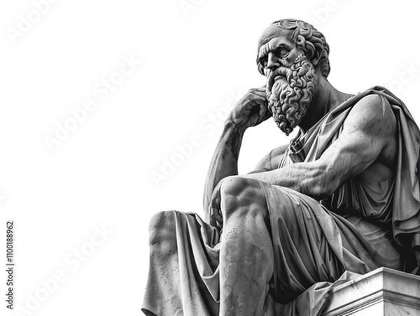 Obraz  an Ancient Greek Philosopher Infusing Historical Depth and Vibrant Character 