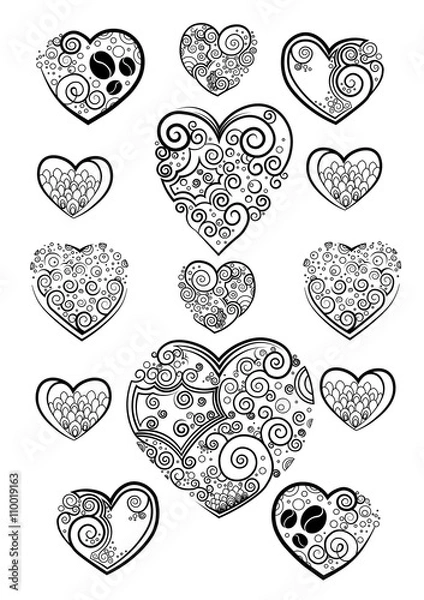 Obraz patterned hearts