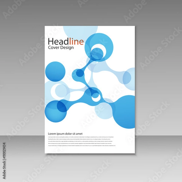 Fototapeta Vector abstract molecular structure. Template design