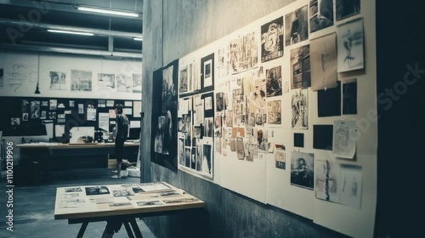 Obraz Creative Studio with Art and Design Boards