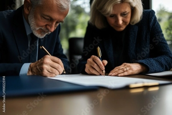 Fototapeta Creating a will: A practical step for married couples.