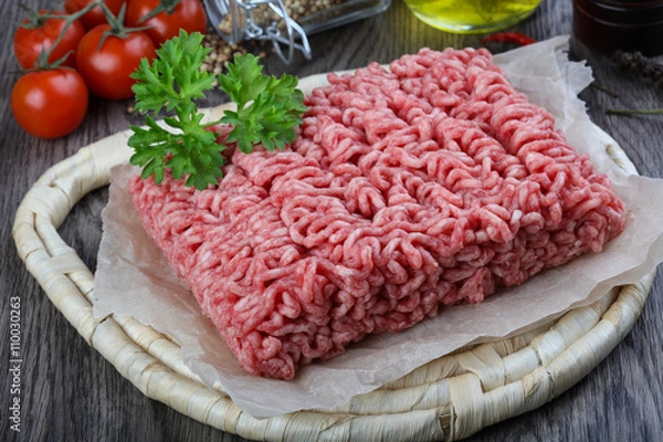 Fototapeta Minced beef meat