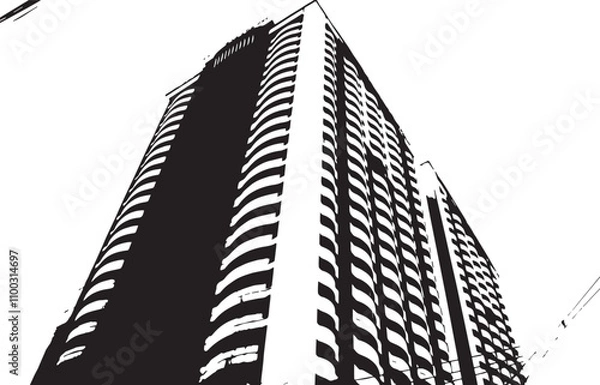 Obraz skyscrapers in black and white