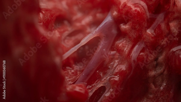 Obraz Bloody flesh. Inside of the dead chicken