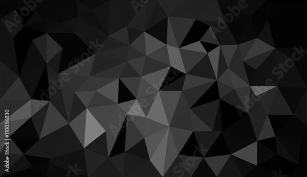 Obraz Black and White abstract polygon background