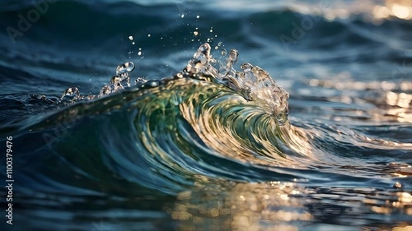 Fototapeta The breathtaking beauty of an abstract wave, with flowing and dynamic motion.