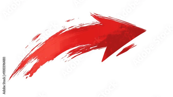 Obraz red arrow splashes on transparent background