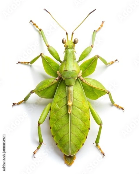 Obraz green grasshopper isolated on white