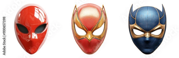 Obraz Superhero Masks for Creative Projects Isolated on transparent background png