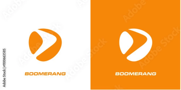 Obraz isolated boomerang logo.Symbol icon Vector Design Template.illustration