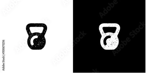 Fototapeta kettlebell logo vector.Symbol icon Vector Design Template.illustration