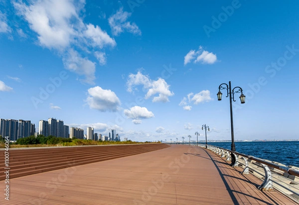 Fototapeta boardwalk in the beach