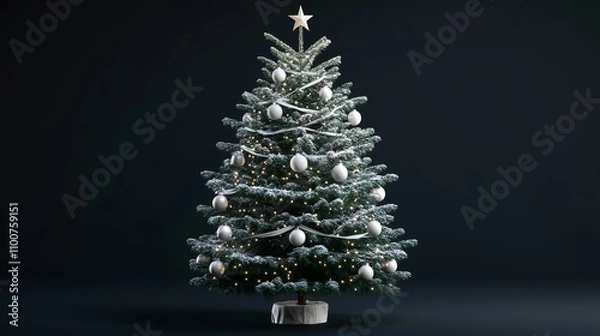 Fototapeta tree Christmas isolated background. Happy Christmas