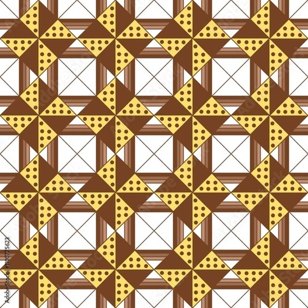 Fototapeta seamless pattern with triangle and circle