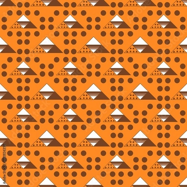 Fototapeta seamless pattern with triangle and circle