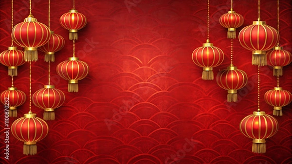 Fototapeta red christmas balls